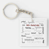 Inspirerend woorden Mentor leraar waardering Sleutelhanger (voorkant)