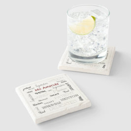 Inspirerend woorden Mentor leraar waardering Stenen Onderzetter