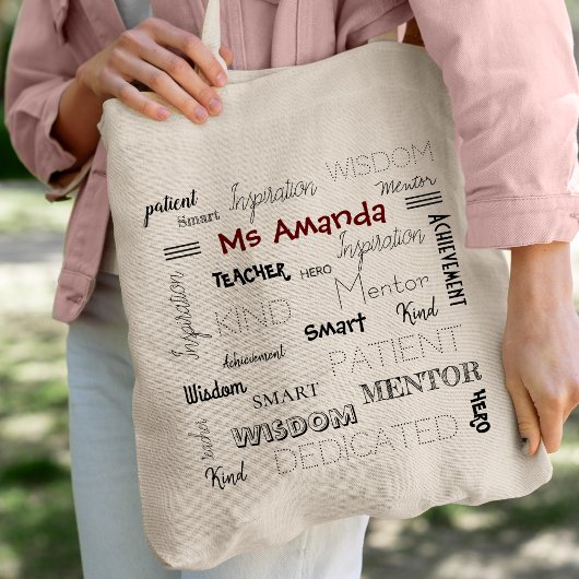 Inspirerend woorden Mentor leraar waardering Tote Bag