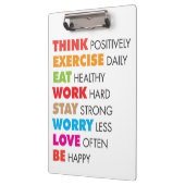 Inspirerend woorden - Motivatie Klembord (Links)