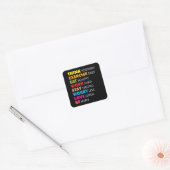 Inspirerend woorden - Motivatie Vierkante Sticker (Envelop)
