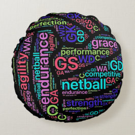 Inspirerend woorden Netball Ball-ontwerp Rond Kussen