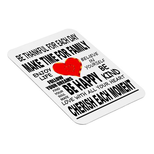 Inspirerend woorden om door te leven magneet (Rechterzijde)