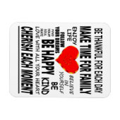 Inspirerend woorden om door te leven magneet (Horizontaal)