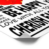 Inspirerend woorden om door te leven poster (Hoek)