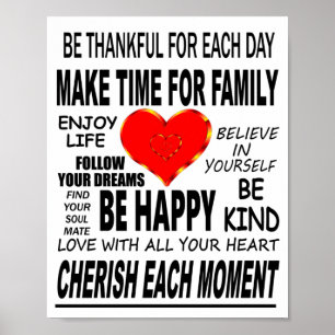 Inspirerend woorden om door te leven poster