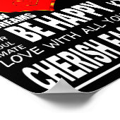 Inspirerend woorden om door te leven poster (Hoek)