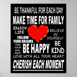 Inspirerend woorden om door te leven poster