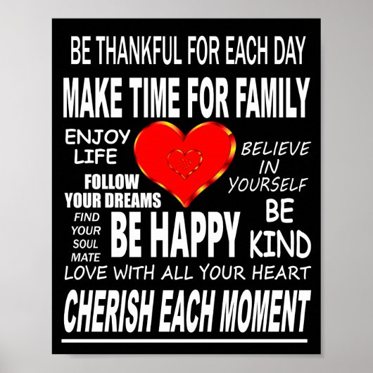 Inspirerend woorden om door te leven poster (Voorkant)