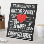 Inspirerend woorden om door te leven reclamebord met voetstuk (Insitu)