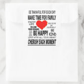 Inspirerend woorden om door te leven vierkante sticker (Tas)