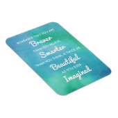 Inspirerend woorden op blauwe Waterverf achtergron Magneet (Rechterzijde)