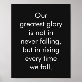 Inspirerend woorden over leven Confucius citeert Poster