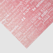Inspirerend woorden Peach roze ombre Tissuepapier (Detail)