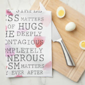 Inspirerend woorden roos bloemblaadjes theedoek (Quarter Fold)