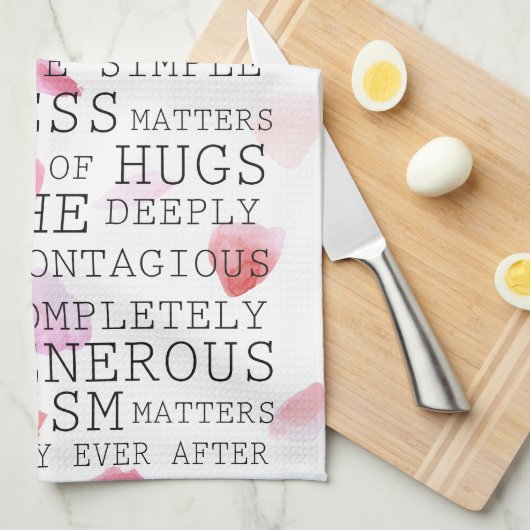 Inspirerend woorden roos bloemblaadjes theedoek (Quarter Fold)