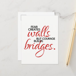 Inspirerend woorden stimuleren bouwt bruggen briefkaart
