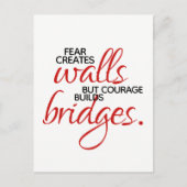 Inspirerend woorden stimuleren bouwt bruggen briefkaart (Voorkant)