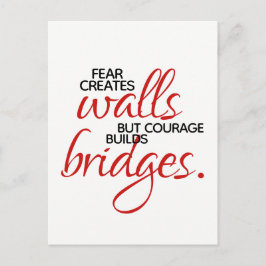 Inspirerend woorden stimuleren bouwt bruggen briefkaart