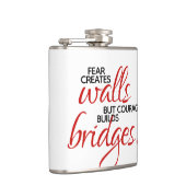 Inspirerend woorden stimuleren bouwt bruggen heupfles (Rechts)