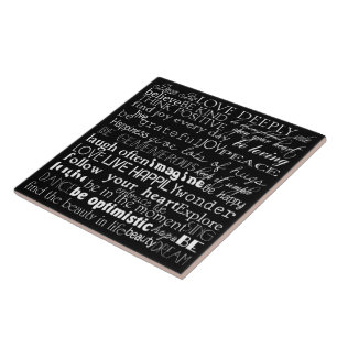 Inspirerend woorden tegeltje