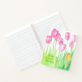 Inspirerend woorden Tulpen gepersonaliseerd Notitieboek (Binnen)