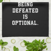 Inspirerend woorden - Uitdaging vs nederlaag Theedoek (Gevouwen)