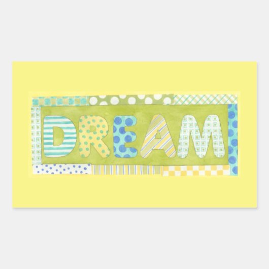 Inspirerend woorden van Megan Meagher | Dream Rechthoekige Sticker (Voorkant)