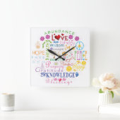 Inspirerend woorden vierkante klok (Huis)