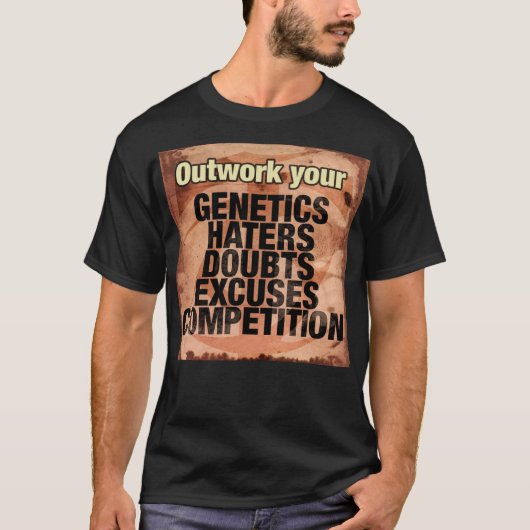 Inspirerend woorden voor het resultaat - Overzicht T-shirt (Voorkant)