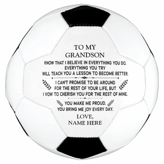 inspirerend woorden voor mijn kleinzoon Love Voetbal (Voorkant)