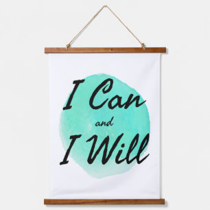 inspirerend woorden voor werk en succes hangend wandkleed