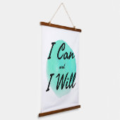 inspirerend woorden voor werk en succes hangend wandkleed (Gebogen)