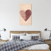 Inspirerend woorden Waterverf hart Canvas Afdruk (Insitu (Slaapkamer))