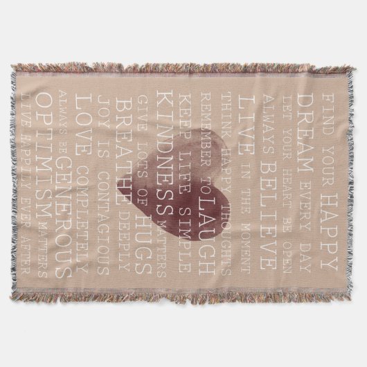 Inspirerend woorden Waterverf hart Deken (Voorkant)