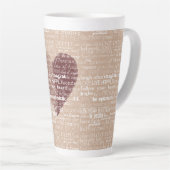 Inspirerend woorden Waterverf hart Latte Mok (Rechterhoek)