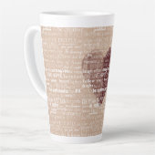 Inspirerend woorden Waterverf hart Latte Mok (Linkerhoek)