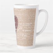Inspirerend woorden Waterverf hart Latte Mok (Rechts)