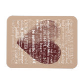 Inspirerend woorden Waterverf hart Magneet (Horizontaal)