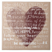 Inspirerend woorden Waterverf hart Tegeltje (Voorkant)