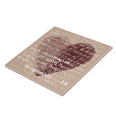 Inspirerend woorden Waterverf hart Tegeltje (Zijkant)