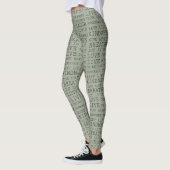Inspirerend woorden zwart groen leggings (Links)