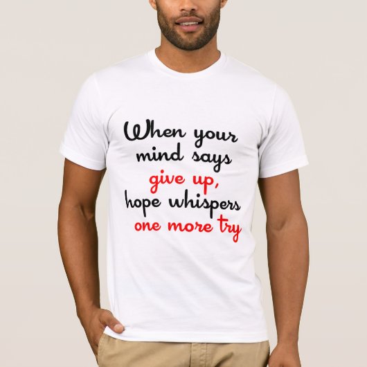 Inspirerend woordenT-shirt T-shirt (Voorkant)