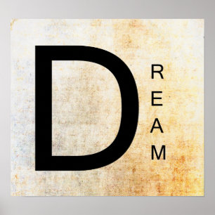 Inspirerend Word Art - Dream Poster