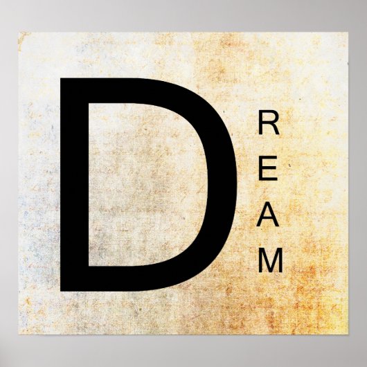 Inspirerend Word Art - Dream Poster (Voorkant)