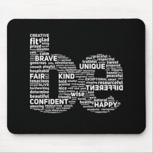 Inspirerend Word Art Muismat
