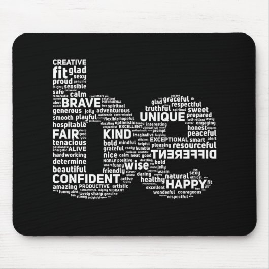 Inspirerend Word Art Muismat (Voorkant)