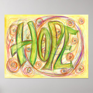 Inspirerend Word Art Poster