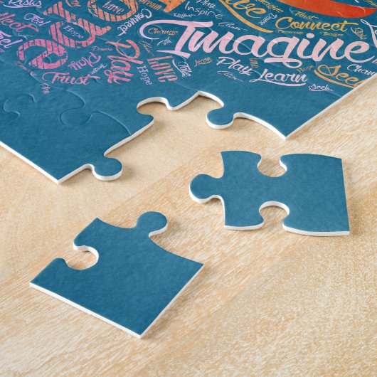 Inspirerend Word Cloud Art in Lotus Legpuzzel (Zijkant)