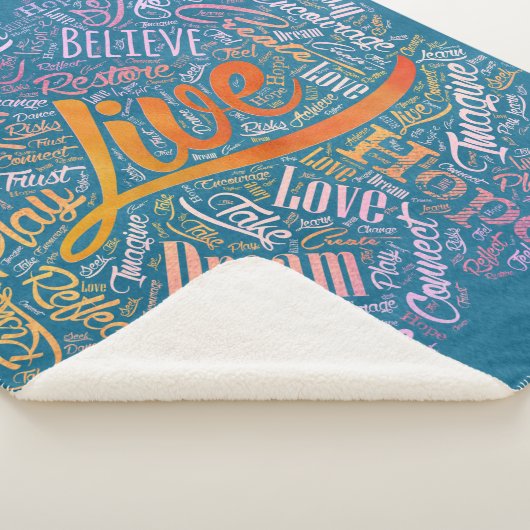 Inspirerend Word Cloud Art in Lotus Sherpa Deken (3/4)